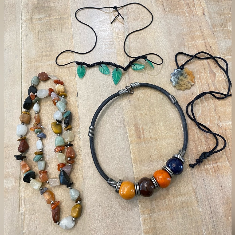 Natural Stone MultiColor Necklace Native American jewelry lot vintage